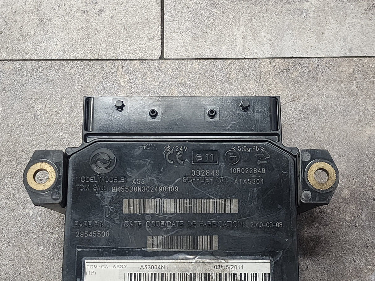 Allison B300 Transmission Control Module (TCM) Part # 29545538, Model No. A53, e11, 10R022849