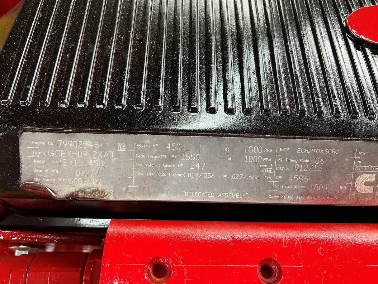 2016 Cummins ISX15 Diesel Engine For Sale, CPL# 4586