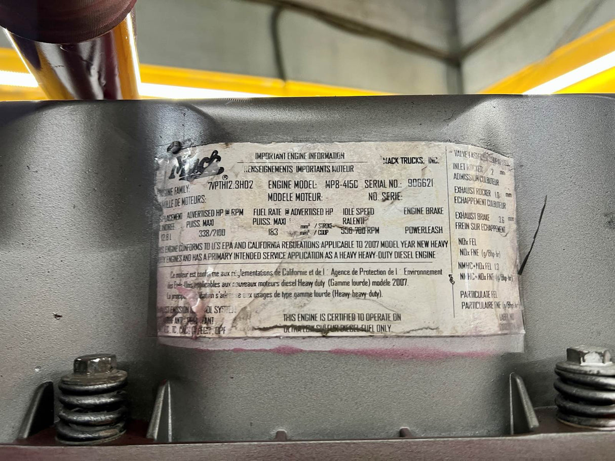 2009 Mack MP8 Diesel Engine, MP8-415C