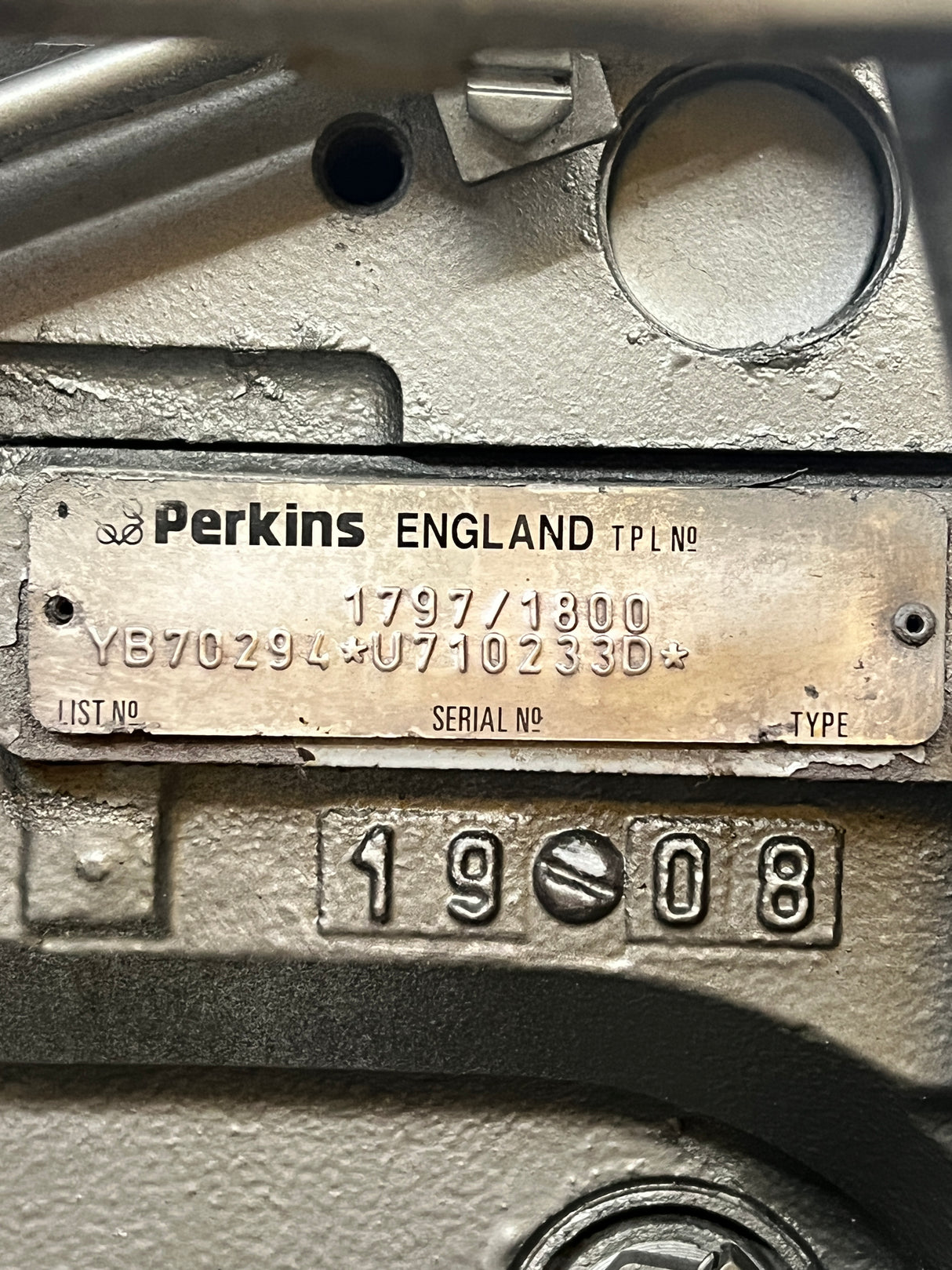 Perkins 1797/1800 Diesel Engine For Sale, YB70294