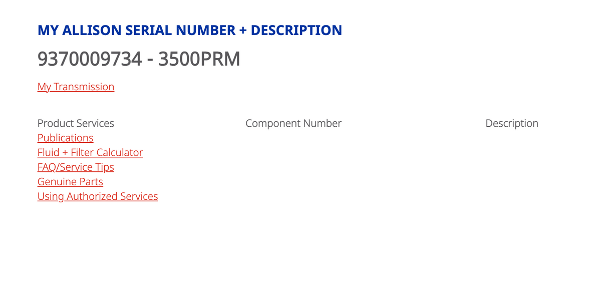 Allison MD3500PRM Transmission For Sale, HD3500P
