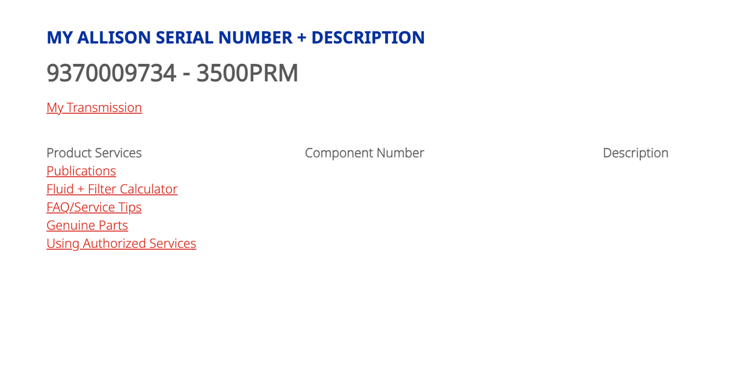 Allison MD3500PRM Transmission For Sale, HD3500P