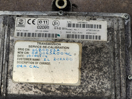 2004 Allison TCM Part # 29541227 For Sale, e11, 020911, 10R-020911