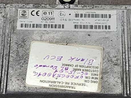 2004 Allison TCM Part # 29541227 For Sale, e11, 020911, 10R-020911