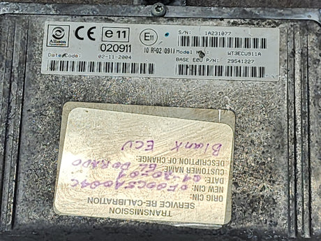 2004 Allison TCM Part # 29541227 For Sale, e11, 020911, 10R-020911