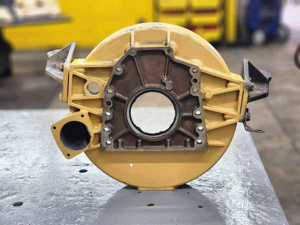 Caterpillar 3126 Flywheel Housing 100-6553-00- With Mounting Brackets For Sale