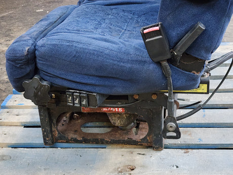 Bostrom T915 Freightliner Cascadia Blue Cloth Air Ride Seat with Mounting Plate For Sale