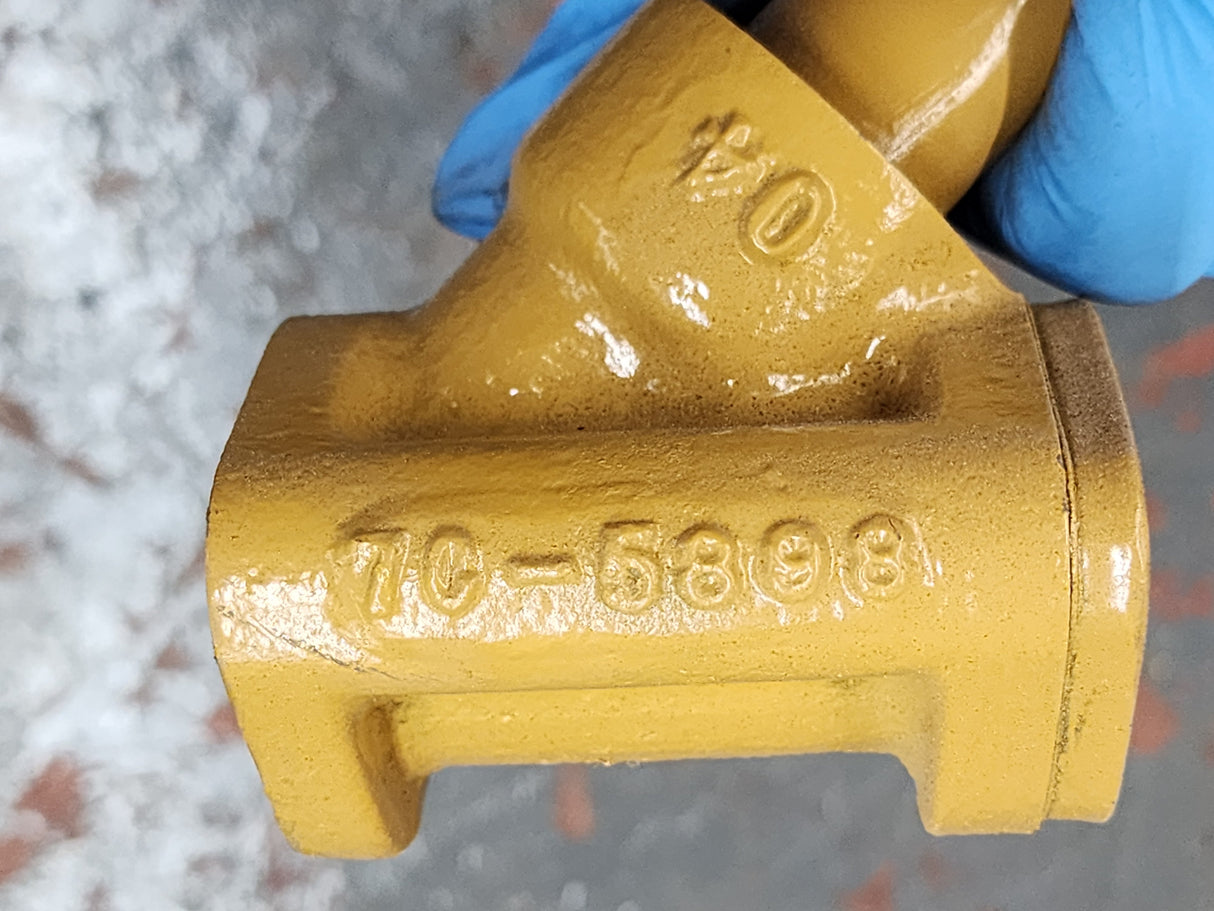 OEM Caterpillar C7 Engine 45° Elbow Adaptor Part # 7C-5898