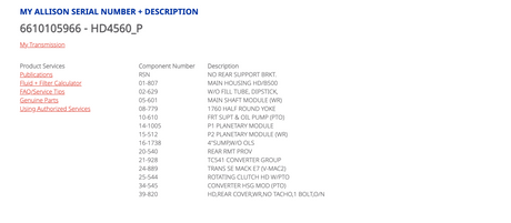 Allison 4500RDSP / HD4560P Transmission For Sale
