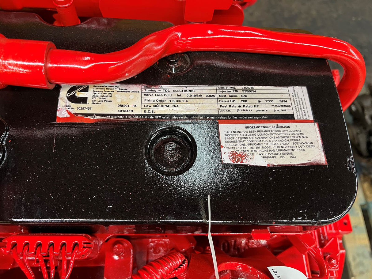 2011 Cummins ISB 6.7L Diesel Engine For Sale, CPL# 3632