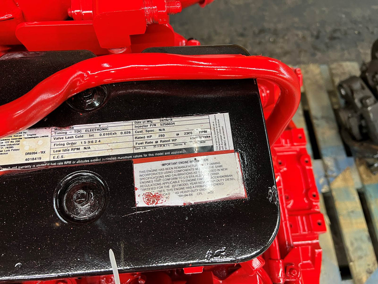 2011 Cummins ISB 6.7L Diesel Engine For Sale, CPL# 3632
