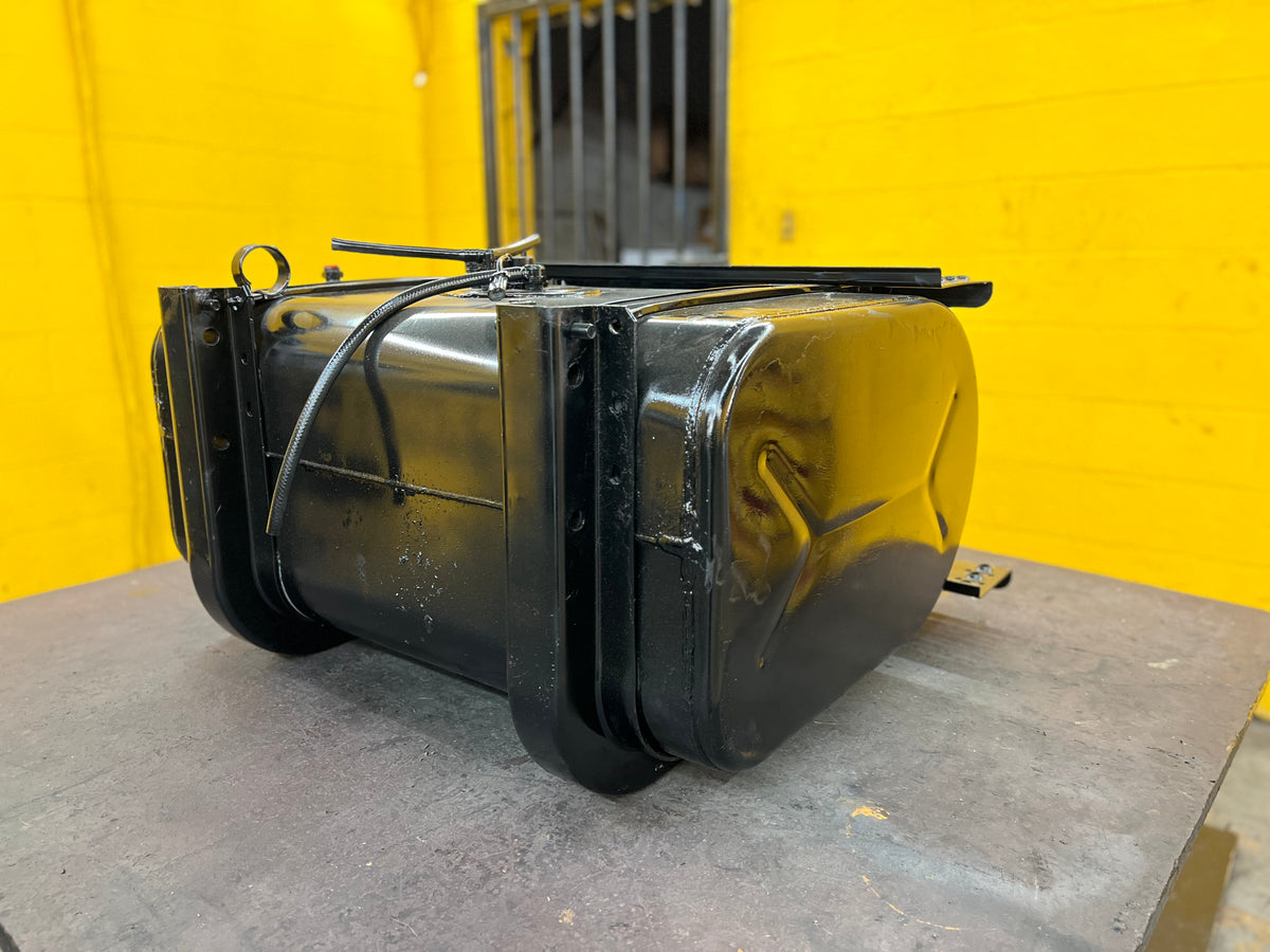 Heavy Duty 50 Gallon D-Shaped Driver's Side Fuel Tank w/ Steps For Sale