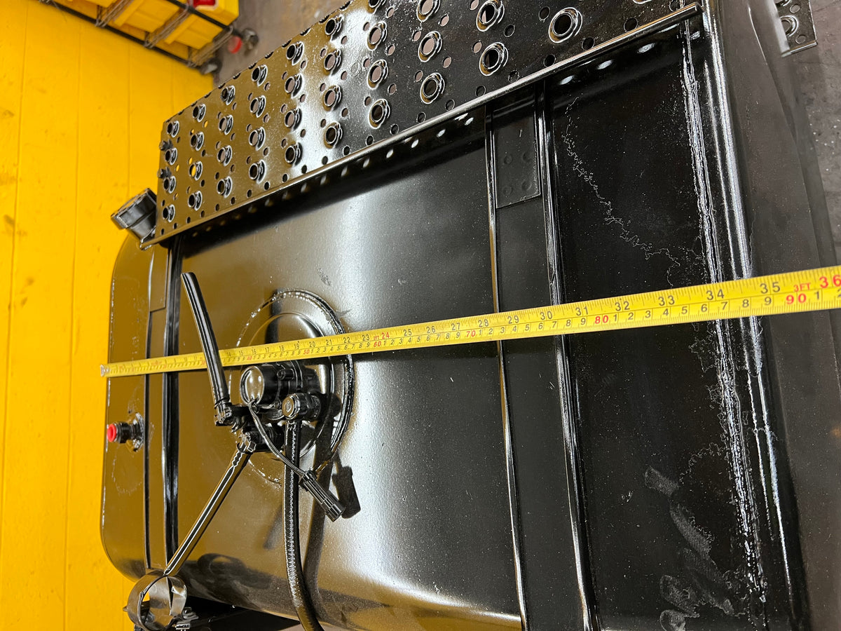 Heavy Duty 50 Gallon D-Shaped Driver's Side Fuel Tank w/ Steps For Sale