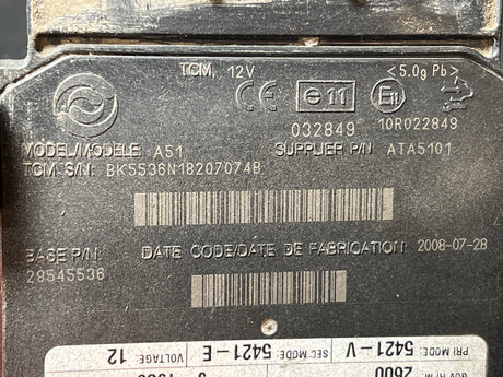 2008 Allison 2500RDS Transmission Control Module (TCM) Part # 29545536