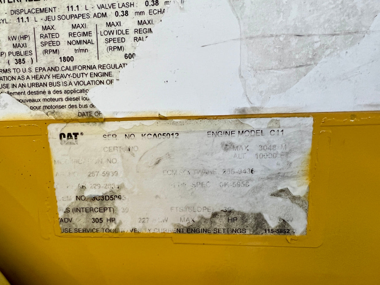 2005 Caterpillar C11 Diesel Engine For Sale, KCA