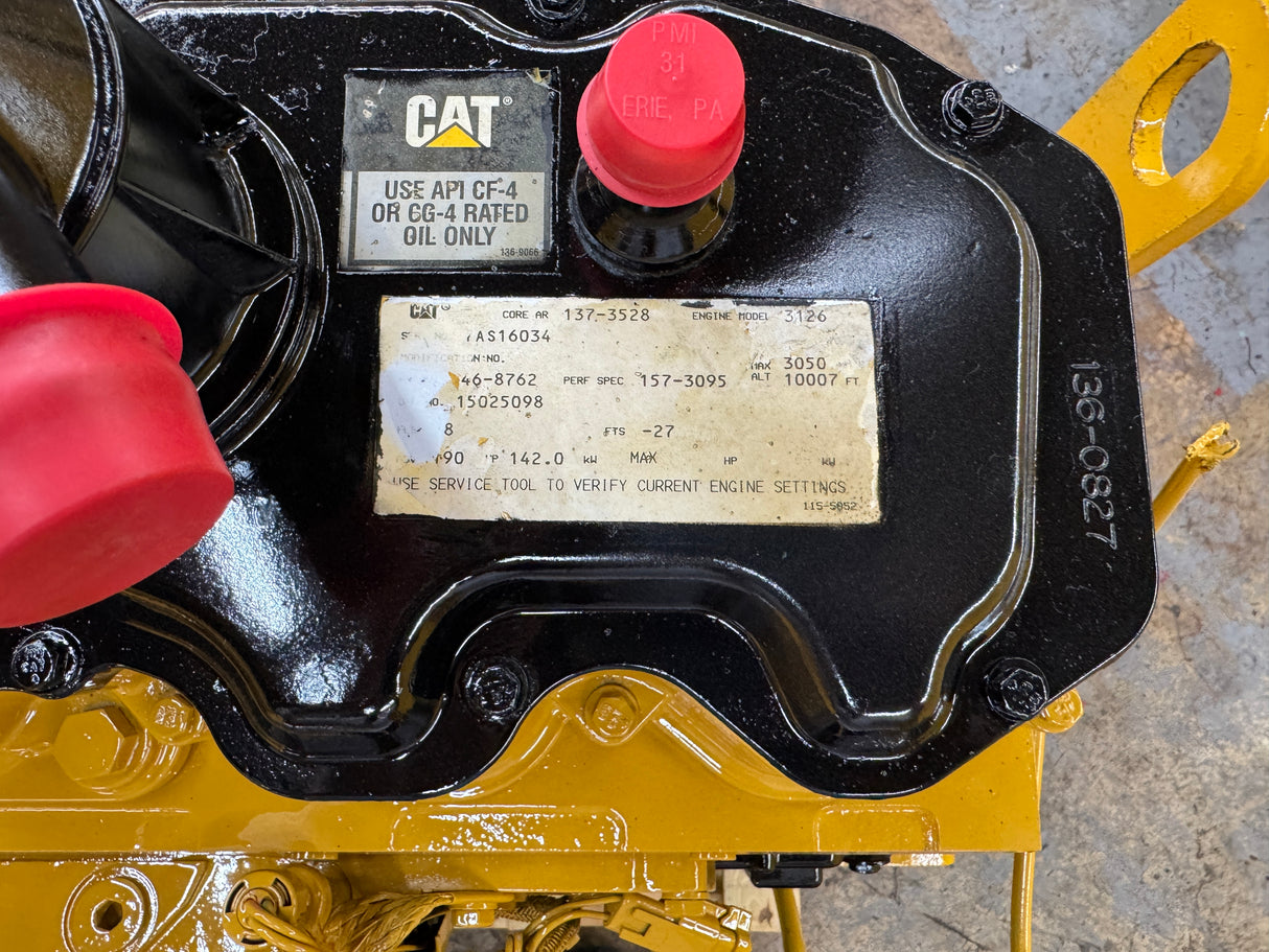 1998 Caterpillar 3126 Diesel Engine For Sale, 7AS