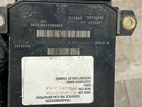 2014 Allison Transmission Control Module (TCM) Part # 29545538