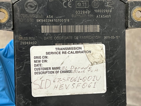 2011 Allison Transmission Control Module (TCM) Part # 29549402 For Sale