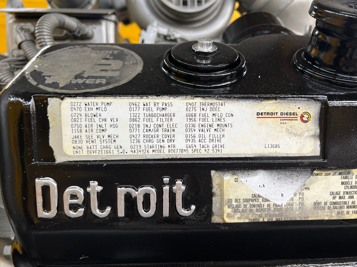 1993 Detroit 6V92 Diesel Engine For Sale, 6V92TA