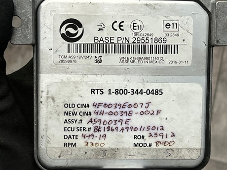 2019 Allison A59 Transmission Control Module (TCM) Part # 29551869