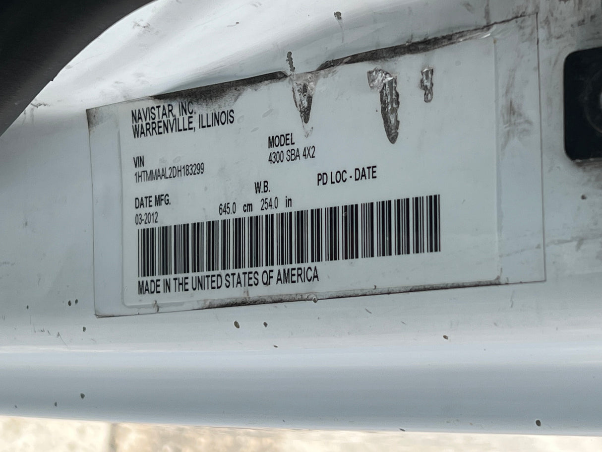 2013 International DuraStar 4300 CAB Shell