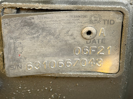 2006 Allison 2500PTS Transmission For Sale, BUS