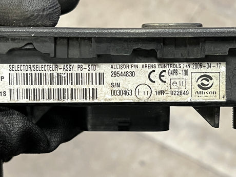 2006 Allison Transmission Push Button Electronic Shift Pad Part # 29544830