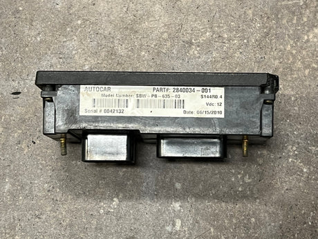 2010 AUTOCAR Transmission Push Button Electric Shifter Pad  Part # 2840034-001