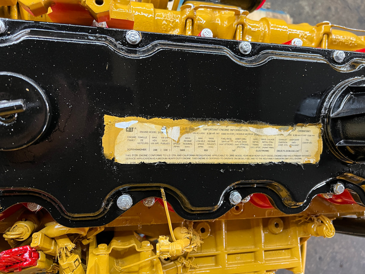 2002 Caterpillar 3126 Diesel Engine For Sale, 190HP