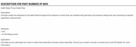 Caterpillar C9 Hydraulic Oil Cooler 2P8797 For Sale, OEM Part # 2P8797