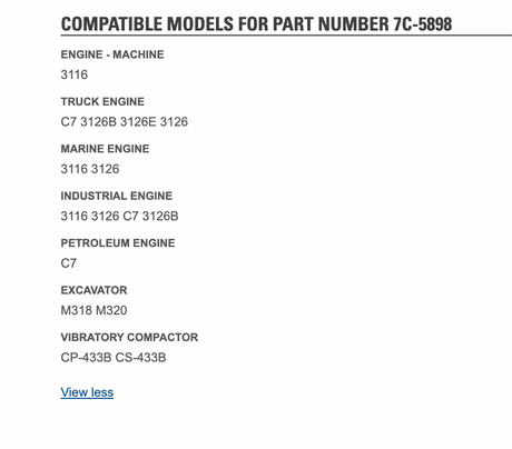 OEM Caterpillar C7 Engine 45° Elbow Adaptor Part # 7C-5898