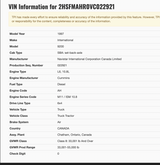 1997 International 9200 SBA Cab