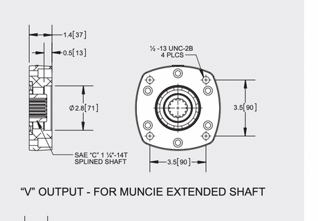 Muncie Power Take Off (PTO) CD10-A1007-M3VX w/Hydraulic Pump 3169414017