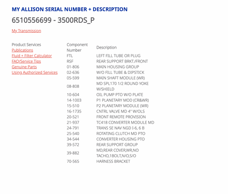 Chelsea 277SGFJP-B5XD PTO, 10-BOLT, PULLED OFF ALLISON 3500RDS P