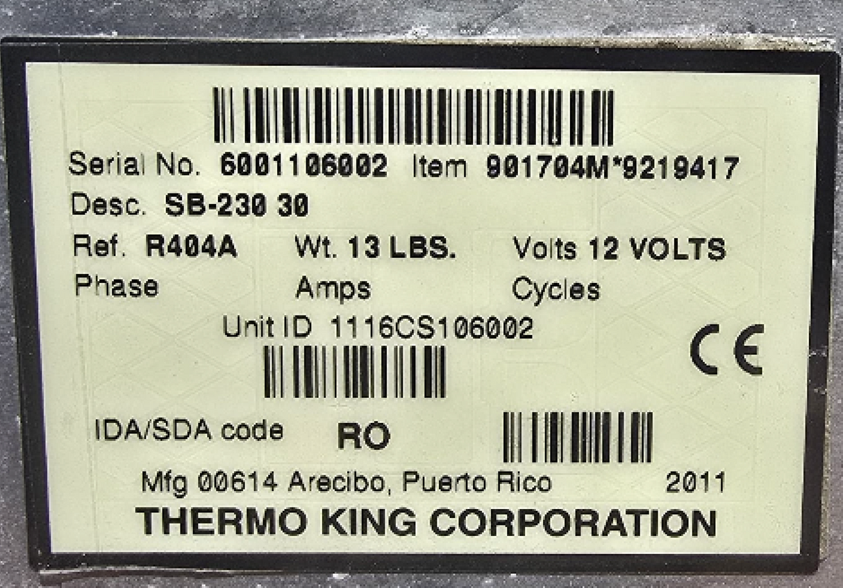 2011 Thermo King SB230 Reefer Unit For Sale