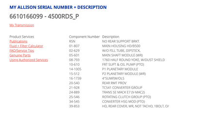 Allison HD4560 Transmission For Sale, HD4560P